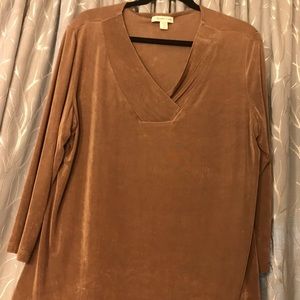 Coldwater creek Taupe Top XL 18